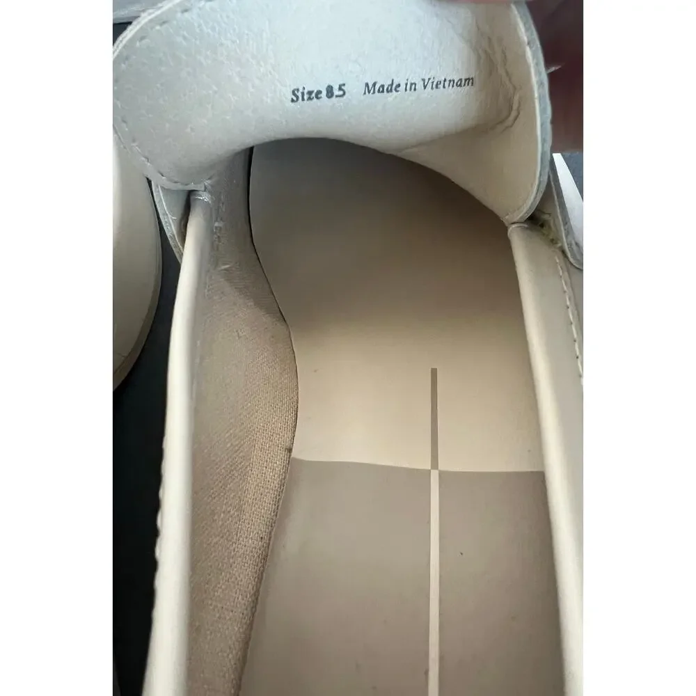 NWT Dolce Vita‎ Yanni Cream Leather Platform Penny Loafer Slip On Shoes Sz 8.5